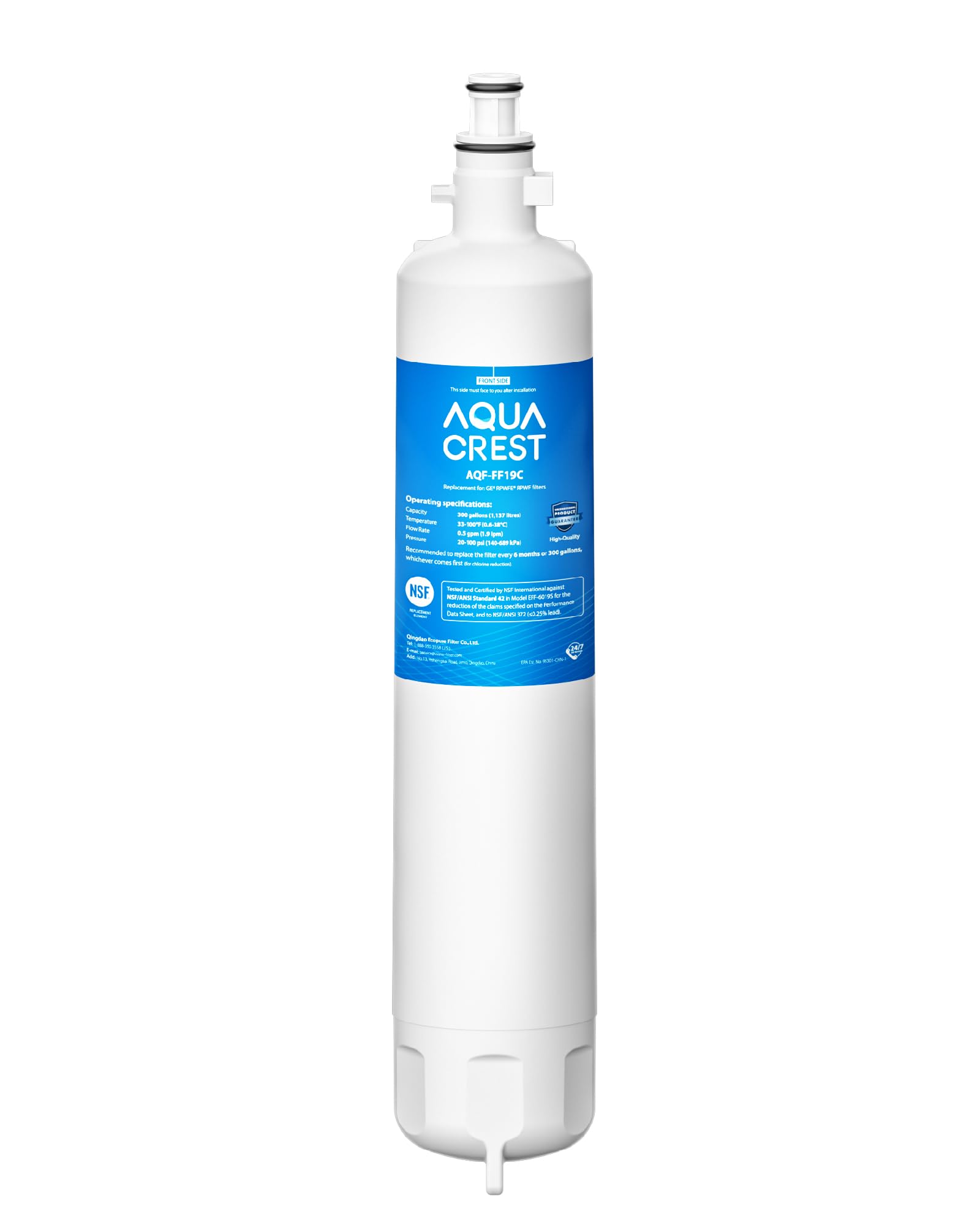 AQUA CREST Replacement for GE RPWFE RPWF with CHIP Refrigerator Water Filter Compatible with GYE22HMKES GYS22GMNES GYE22HBLTS DFE28JSKSS