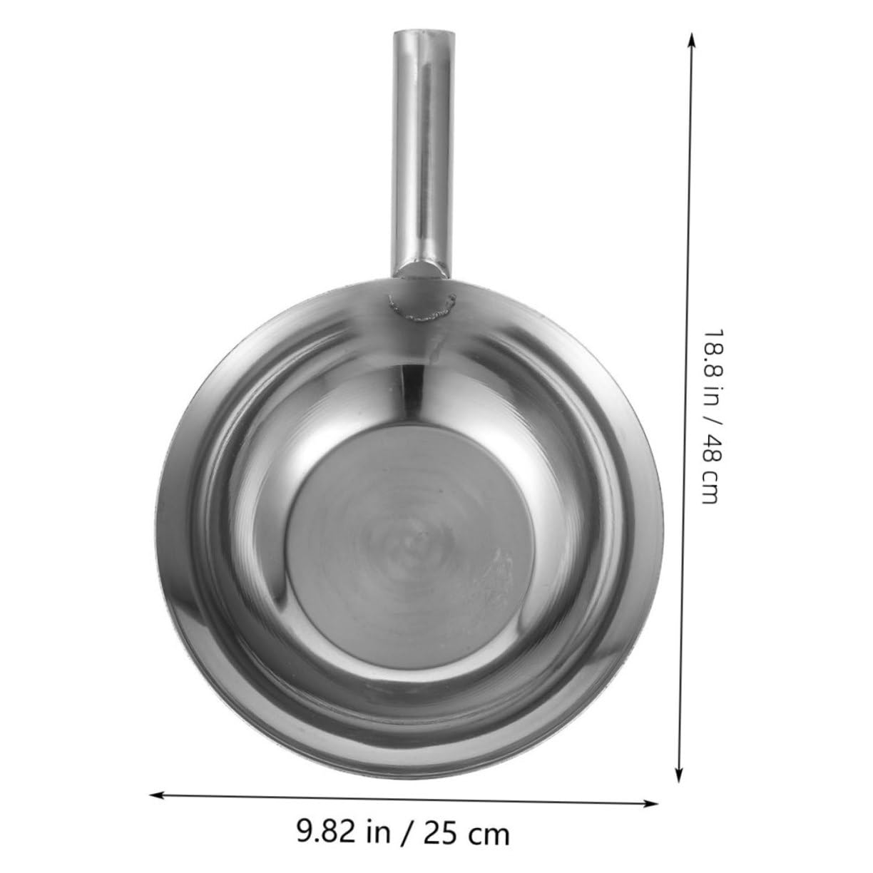 Louche à Eau Design Robuste et Gain de Place Épaisse Longue Poignée en Acier Inoxydable Multifonctionnelle, Accessoire la Cuisine et Salle de Bain