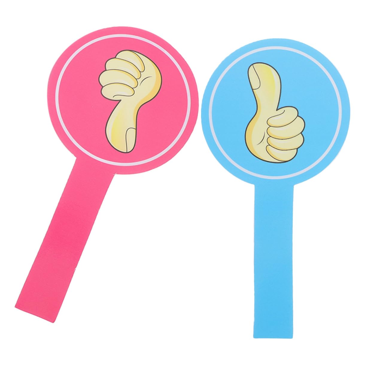 VILLCASE 2Pcs Classroom Interaction Paddles Thumbs Up Thumbs Down Feedback Tools for Student Engagement Word Mapping Activities for Interactive Learning