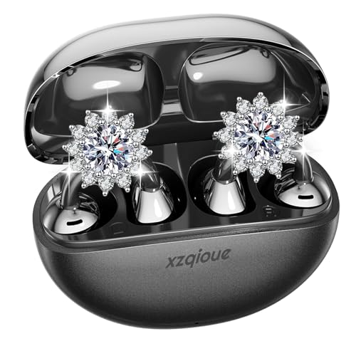 Image of Clip On Earbuds with Jewelry,Comfortable Fit Open Ear Clip-On Headphones,Wireless Bluetooth Ear Cuff Headphones for Women,Removable Clip Earbuds Accessories
