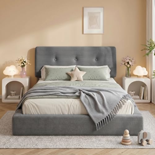 Image of EnHomee Cloud Bed Frame Full Size with Adjustable Headboard
