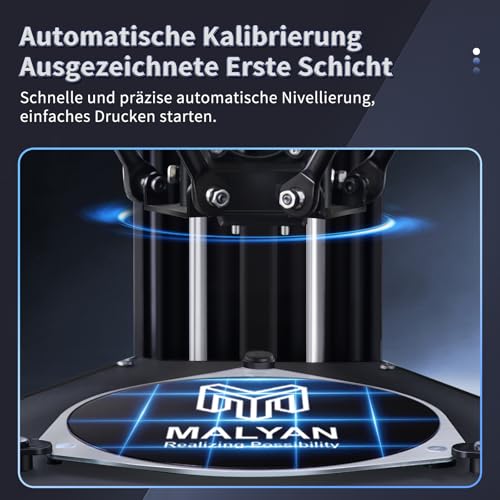 MALYAN M300 Mini Delta 3D Drucker - Fertig montierte FDM 3D Drucker für Kinder und Anfänger, MicroSD-Karte vorinstalliert mit druckbaren 3D Modellen, Druckgröße 110x120 mm – Bild 4