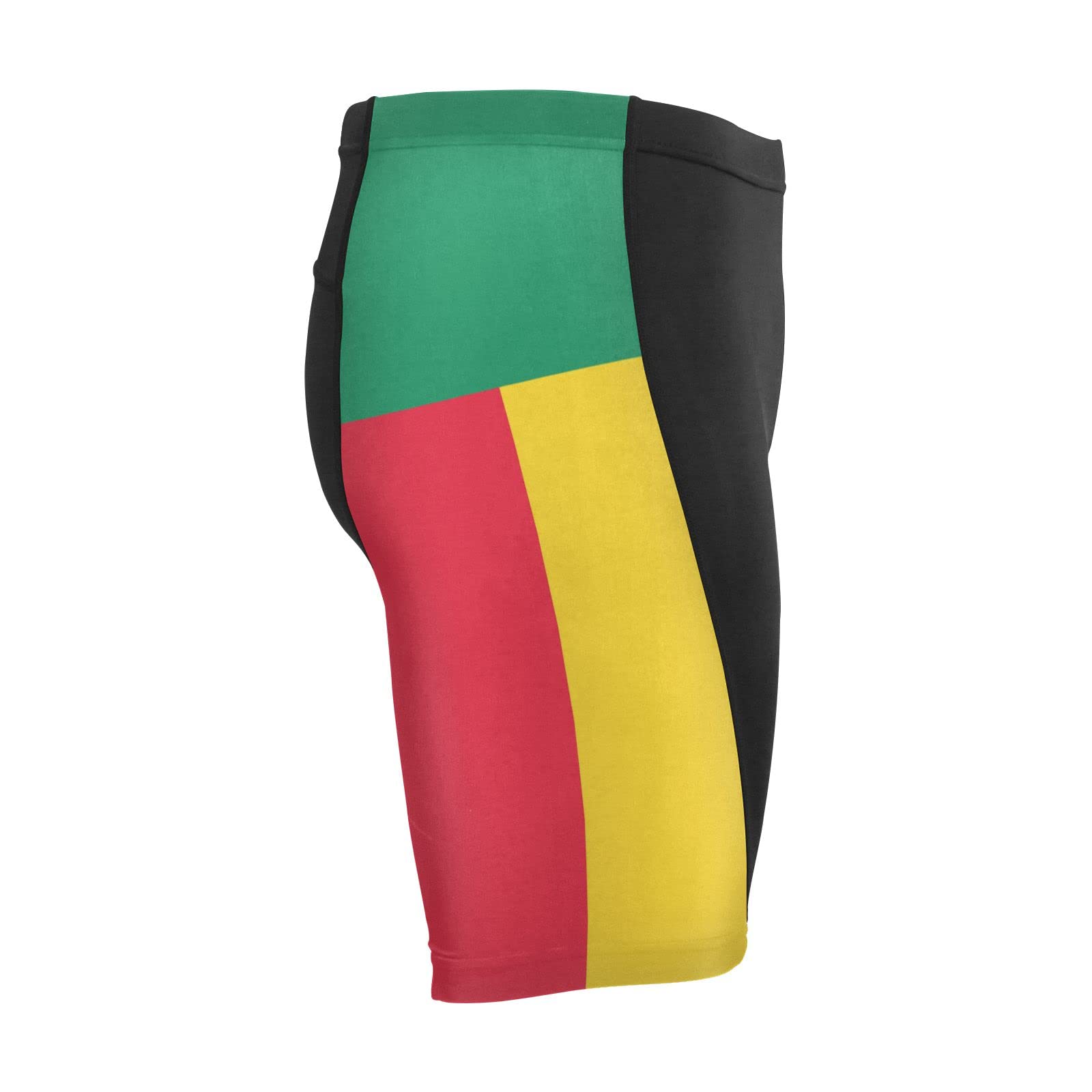 Benin Flag Men's Bike Shorts Padded Cycling Bicycle Biking Shorts Tight Multicolor