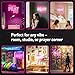 moweek Wake Pray Slay Neon Sign - 35.5×30.6cm LED Wall Decor for Bedroom, Office, Beauty Salon - Aesthetic Motivational Light for Women & Girls, USB Powered with Dimmer, Pink & White