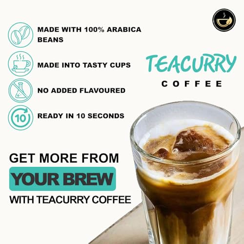 Image of Teacurry Arabica Coffee Beans (50 Grams) - Premium Whole Bean Roasted Coffeee Beans for Enhances Energy & Focus | Premium Arabica Coffee Powder