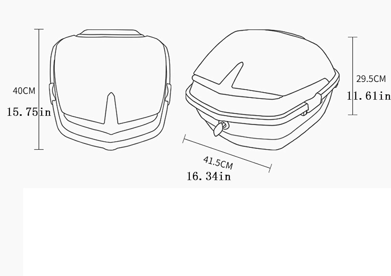 Boîte de rangement universelle pour casque et équipement de moto, scooter, cyclomoteur, quad