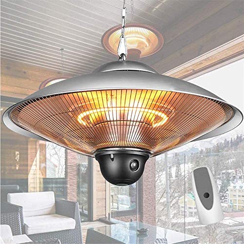 Terrassen Deckenheizstrahler 2000W, Infrarot Heizstrahler Zur Deckenmontage, 3 Leistungsstufen, Und Fernbedienung, Unabhängige Innen- /