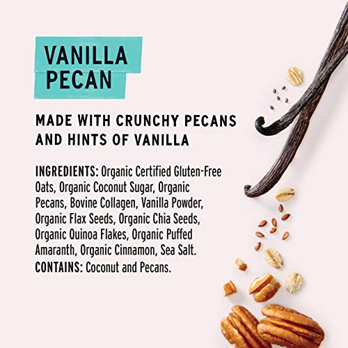 Image of purely elizabeth Oat Pouch Collagen Vanilla Pecan, 8 Ounce (Pack of 3)