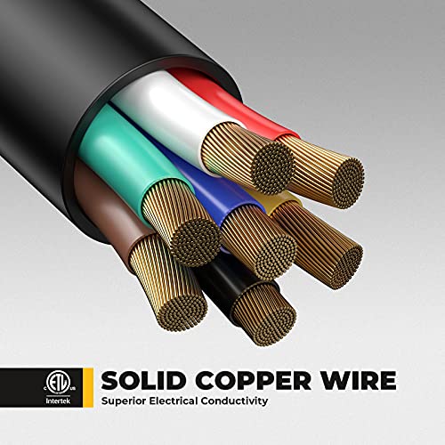 Bougerv 7 Way Trailer Plug Weatherproof Trailer Wiring Harness 7 Pin Trailer Connector Enclosed Trailer Accessories With Junction Box For Rv Trailers, Campers, Caravans, Food Trucks #TOP4