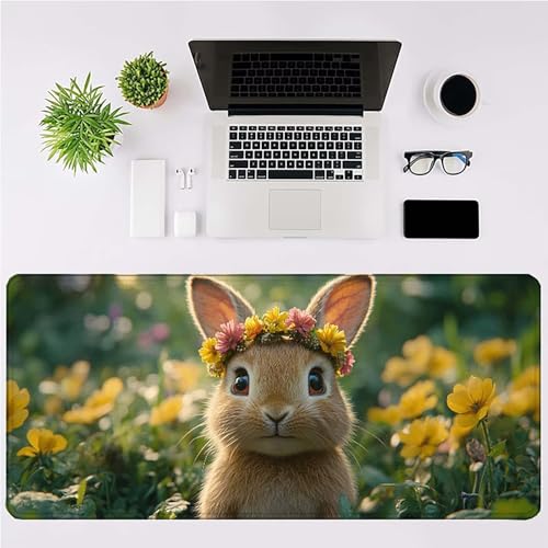 Tapis souris lapin sous main bureau imperméable et antidérapant PC - 3