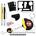 Saysurey Mini Tape Measure Screwdriver Multitool Pen Credit Card Helmet Keychains Bulk Father Gift for Men Party Favor(Black,Yellow,90 Pcs)