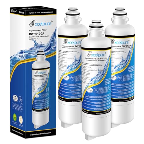 Image of EXCELPURE BORPLFTR55 Refrigerator Water Filter Replacement for Bosch Ultra Clarity Pro, BORPLFTR50, 12033030, 11025825, 11032531, B36CT80SNS, B36CL80ENS, WFC100MF, WFS200MF, RA450022, 3PACK