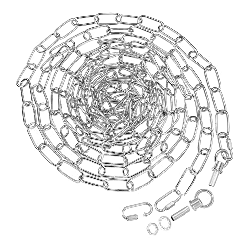 PATIKIL 19 Feet Lighting Chain for Hanging Lamp Chandelier Chain Light Fixture Chain Load Capacity 65 Lbs for Pendant Light Ceiling Fan