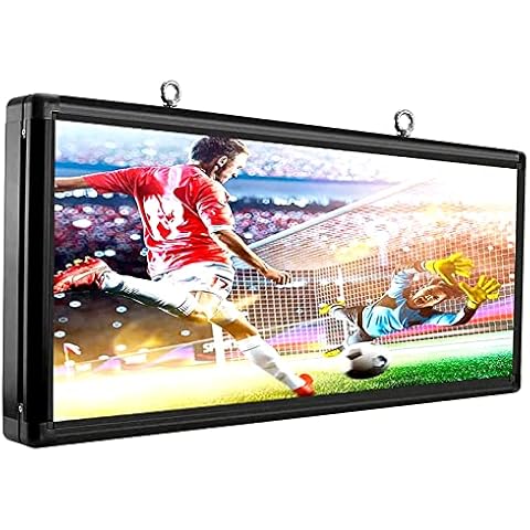 P6 40''x18'' Outdoor LED Sign Display, RGB Full Color WiFi Programmable LED Scrolling Sign with High Resolution and New SMD Technology Can support Texts, Images and Video Cover