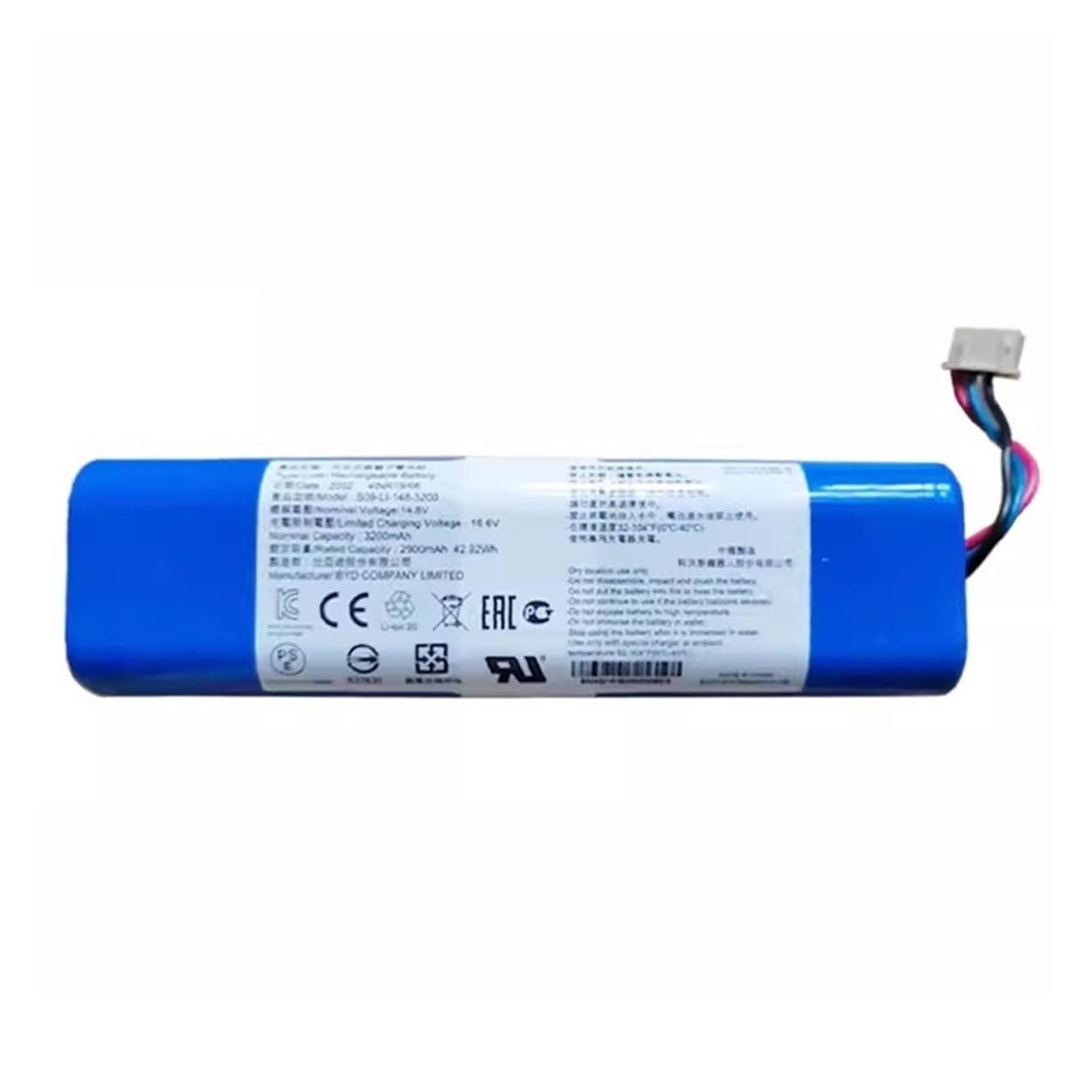 Fleixoaptv One Color S09-Li-148-3200 Battery ，Compatible With Ecovacs Deebot Ozmo 900 Sweeping Robot