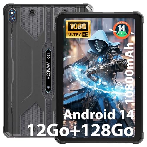 HOTWAV R8 Telephone Incasable, 12GB + 128GB/TF 1TB Tablette Tactile, 10800mAh Battery, Écran 10.1