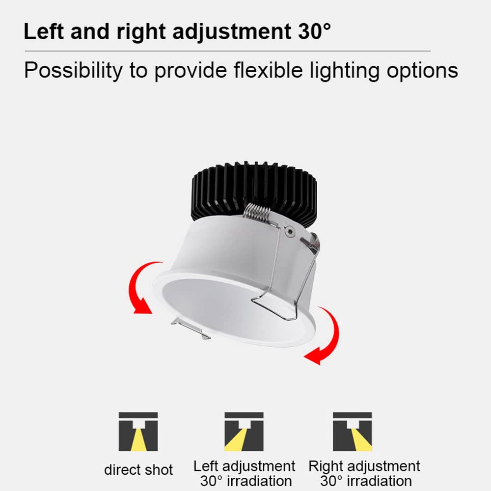 Foco LED empotrado de 5 W/7 W/10 W/18 W, foco LED de fundición a presión, luces de techo, iluminación ultrabrillante para decoración del hogar, accesorio de iluminación para vestidor, villa, moldura