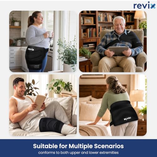Image of REVIX XXL Hip Ice Pack Wrap for Hip Replacement, Reusable Gel Ice Pack