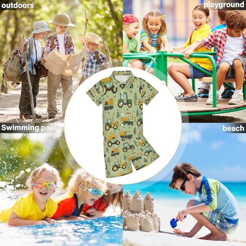 Image of Boccsty Ice Cream Drip Boy Summer Shorts Sets Hawaiian Toddler Boys T-Shirt & Pants 2 Pcs 3T-10T