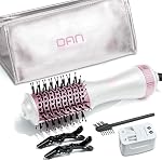 Pinceau de sèche-cheveux à double tension automatique,110V-120V/220V-240V,Voyages HairDryer Brosse,Petite brosse à air chaud,Bouche à sèche-cheveux,Petit pinceau à sèche cheveux,4 en 1 Séchoir à cheveux et Volumiseur Styler