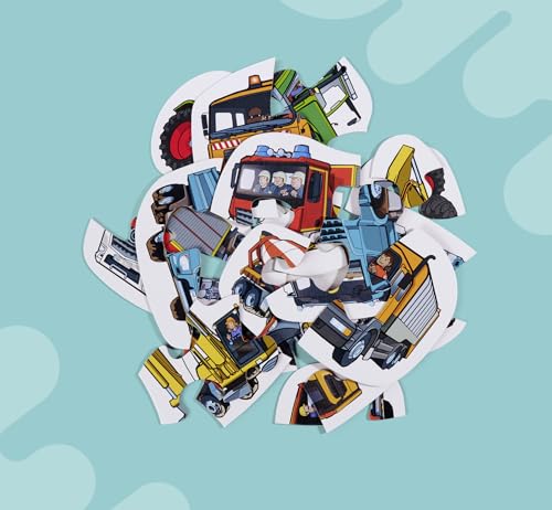 Noris 6 erste Puzzles Fahrzeuge – Kinderpuzzle ab 2 Jahren mit Traktor Auto Bagger – 6 robuste Puzzles mit 2–5 Teilen – Spielzeug für Kleinkinder Jungen Mädchen – geeignet für Puzzle-Einstieg Lernen