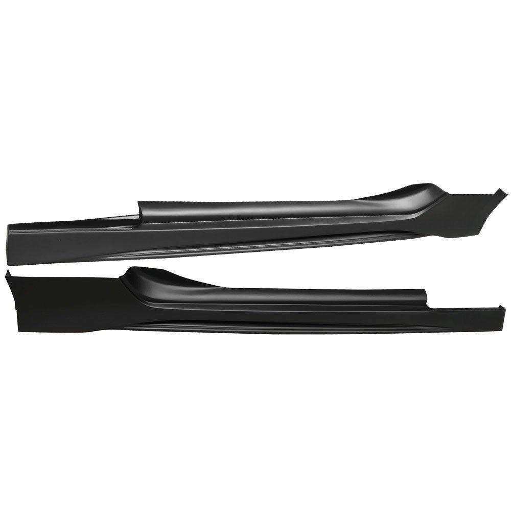 Side Skirts Compatible with 2009-2020 Nissan 370Z, NS Style Unpainted Black PP Side Skirt Extensions 2PC Pair by IKON MOTORSPORTS, 2010 2011 2012 2013 2014 2015 2016 2017