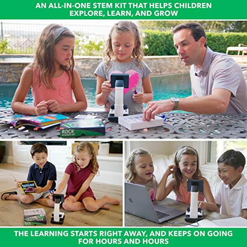 Iqcrew By Amscope Kid's Premium Portable Lcd Color Digital Microscope With Rock And Mineral Collecting Look And Learn Activity Kit #TOP5