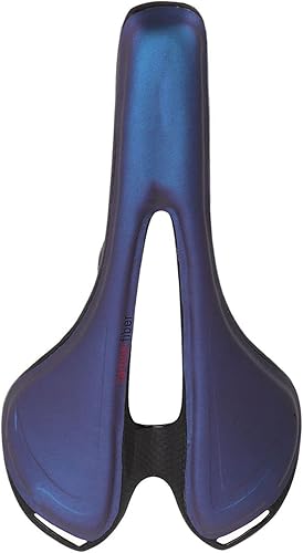 Miniatura 9 de Dilwe Sillín de fibra de carbono, cojín hueco ultra ligero del asiento de la silla de montar para la bicicleta de carretera de montaña (azul)