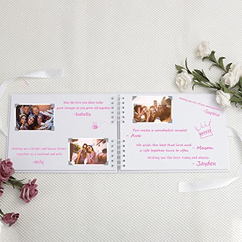 KIJETA Polaroid Guest Book for Wedding, Baby Shower, Birthday, Bridal Shower, Graduation Party, Anniversary - 11.5” x 8.5”, 80 Blank Pages Guestbook - Image 5