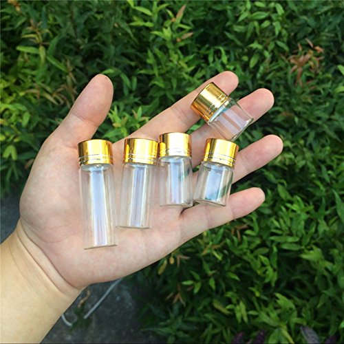 Generic 7ml 22x45x14mm Jars Containers Glass Bottles with Aluminium
