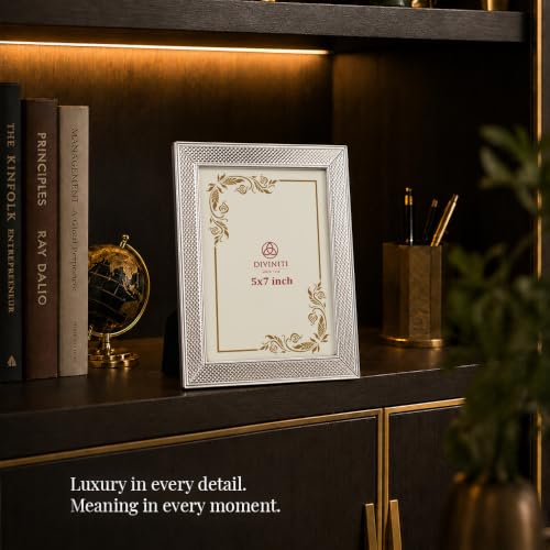 Image of Elegant Silver Photo Frame for Tabletop & Wall Display | Premium Decorative Picture Frame | Home Decor Photo Frame for Living Room, Bedroom, Office | Ideal for Photos, Certificates & Gifts