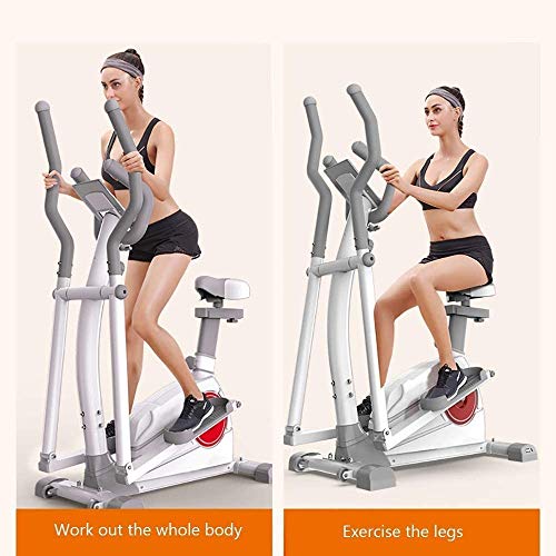 Image of Elliptical Machine 3 in 1 Cardio Fitness Workout Machine 8 Levels of Resistance Extremely Sturdy e Construction Home Magnetic Ellipse Trainer