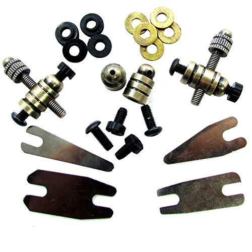 Beautify BJT Tattoo Bronze Groove Binding Post Set Front, Rear, Screws