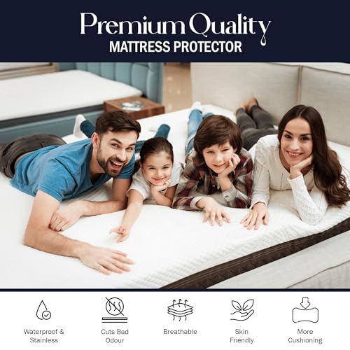 Image of TAG 24 Waterproof Cotton Quilted Mattress Protector Single Size Breathable Hypoallergenic Noiseless Ultra Soft Fitted Bed Cover with Elastic Skirting 78x36 inch (78x36 inch | 6.5x3 ft, Pink)