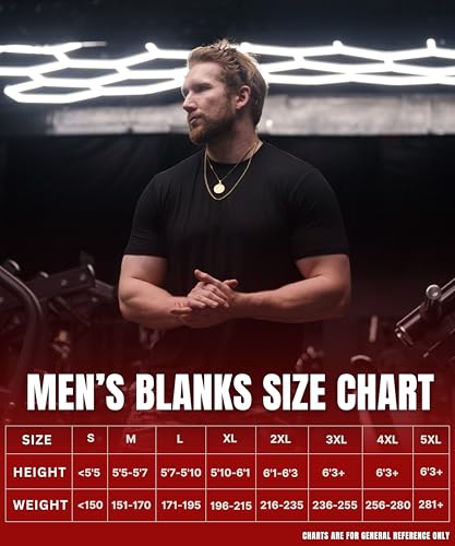 Ekko Men's Blank T-Shirts, Fitted, Scoop Neck Basic Shirt, Apparel for Men, Mens Shirts, Lightweight Mens T-Shirts4