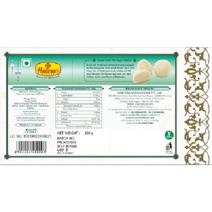 Image of Haldiram's Nagpur Special Malai Peda 250g | Rich & Creamy Milk-Based Indian Sweet | Traditional Malai Mithai | Perfect for Gifting, Festivals & Celebrations
