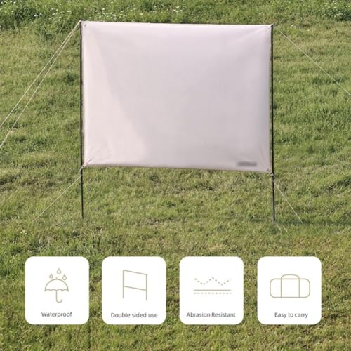 Pantalla de proyector portátil para exteriores de 100 in con soporte, pantalla de película HD 4K 1080P antiarrugas para película o presentación de oficina miniatura 5