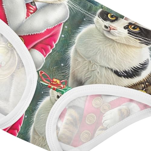 Cotton Toddler Underwear Custom Christmas Cats Cute Panties Girl Cartoon Briefs Undies Kids 2t4