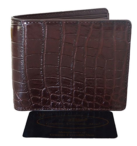 Men's Bifold Belly Leather Wallet Dark Brown3