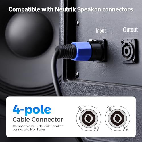 Conectores de cable de altavoz de 4 polos con ajuste preciso tipo Speakon serie NL4FX 2