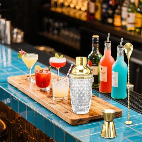 Shaker à cocktail 400 ML avec passoire intégrée pour recettes et mélanges