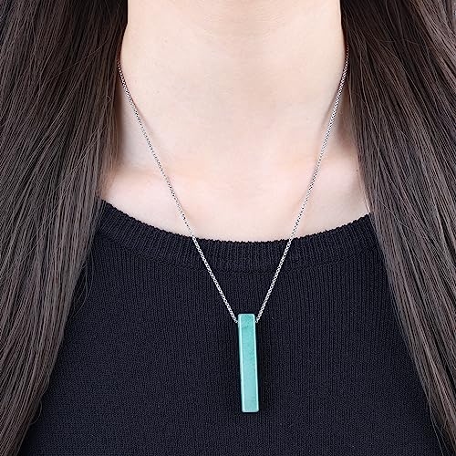 COAI Men's Bar Crystal Necklace - Obsidian/Howlite/Tiger Eye/Green Aventurine4