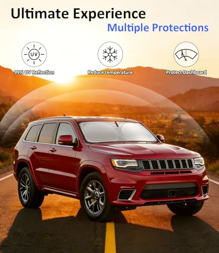 Image of Windshield Sun Shade for 2011-2021 Jeep Grand Cherokee Accessories