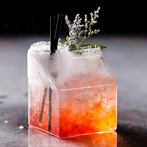 pot à lait carré en verre résistant à la chaleur - En verre transparent - pot à lait irrégulier - Avec boîte