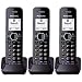 Panasonic KXTGA950B Dect 6.0 Handset 2-Line Landline Cordless Expansion Handset (3-Pack)