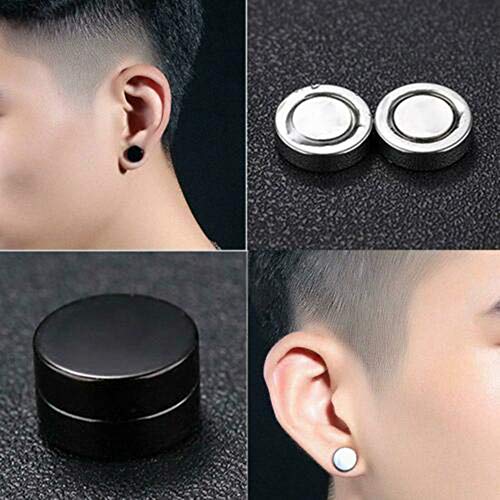 Wainis 12 Pairs Stainless Steel Non Pierced Earrings For Men Women Cz Clip On Dangle Earrings Set #TOP4