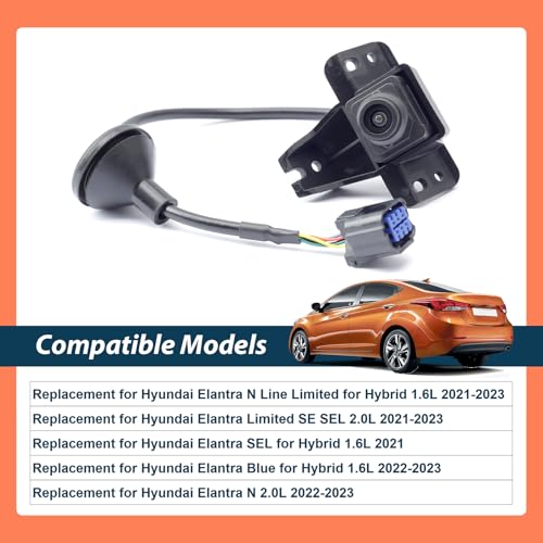 Image of 99240AA200 Rear Back View Camera Replacement for Hyundai for Elantra 2021-2023 Park Assist Camera Replace 99240AA210 99240-AA200 99240-AA210
