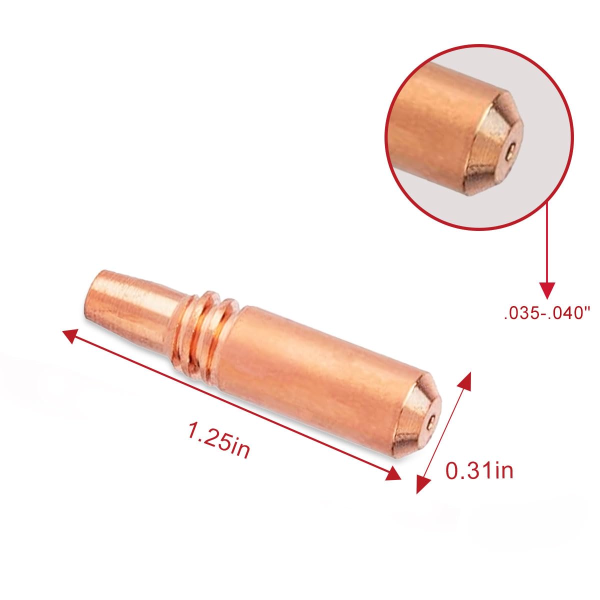 206188 .045 .040AL Wire Contact Tips for Miller FasTip Spoolmatic 15A