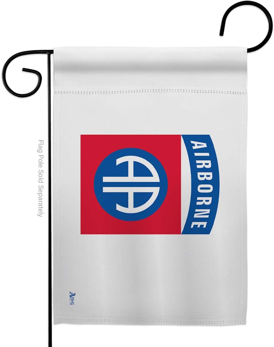 Army 82nd. Airborne Garden Flag Armed Forces Rangers United State American Military Veteran Retire Official Small Decorative Gift Yard House Banner Double-Sided Made In USA 13 X 18.5