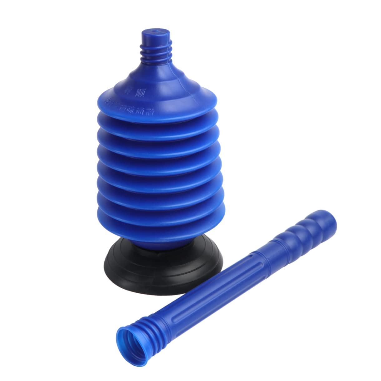 Hemobllo Blue High Pressure Toilet Plunger Professional Bathroom Clog Remover Reusable Made for Hairs Garbage Removal Ergonomic Handle Bathroom Fixtures
